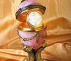 купить Яйцо Faberge Фаберже с часами из розового кварца в стиле ампир.