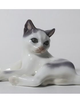купить Фарфоровая статуэтка Кошка, Dahl-Jensen, 20 век.