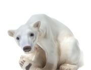 Сидящий полярный белый медведь. Дания, г. Копенгаген, Bing & Grondahl. 1915г.
