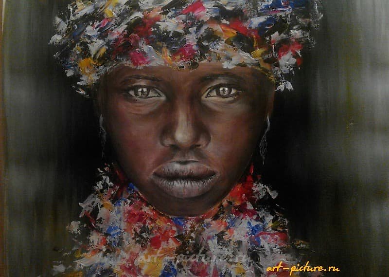 Африканка Акрил.(бумага для акрила)