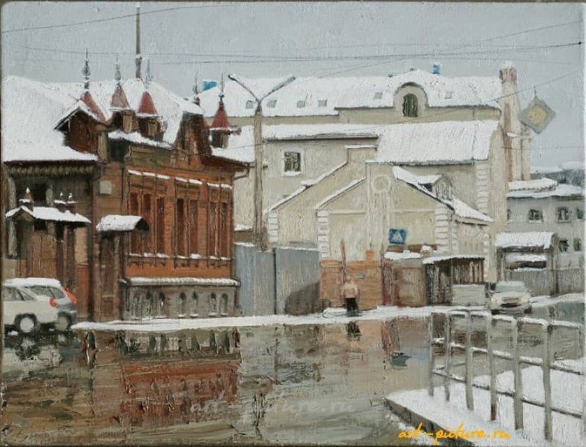 Старые уголки Челябинска. Ул. Труда. холст, масло
