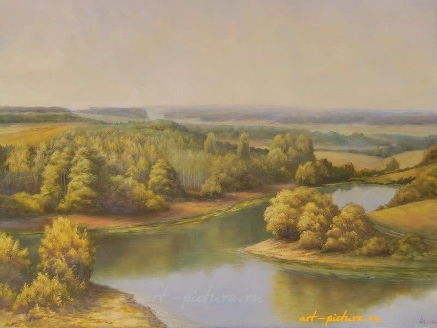 Пруд холст масло