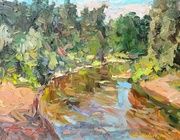 Утро на р.Боровке масло,холст 