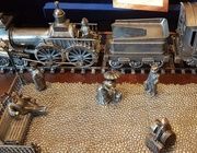 Ювелирная скульптурная композиция Николаевская железная дорога, серебро