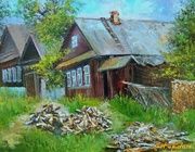 Хозяйство в Староуткинске масло,холст