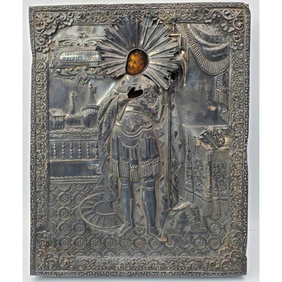 Русское серебро , Русская серебряная икона XIX века, около 1865 года