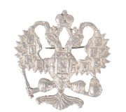 Антикварная серебряная двуглавая орлица Российской Федерации...