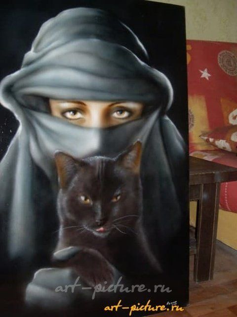 Восточная женщина аэрография
