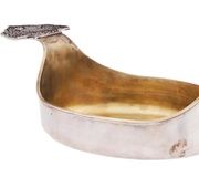 Серебряный ковш с изображением большой русской мифологической птицы