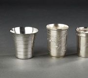 Silver and Vermeil Timbale with Decorated Frieze
