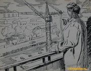 Стройка. бумага. тушь. 21 Х 29 см.