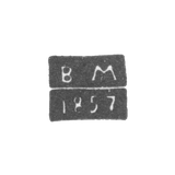 Клеймо пробирного мастера Владимира - Маев Егор Алексеевич - инициалы "В-М" - 1850-1866 гг.