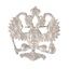 Антикварная серебряная двуглавая орлица Российской Федерации...