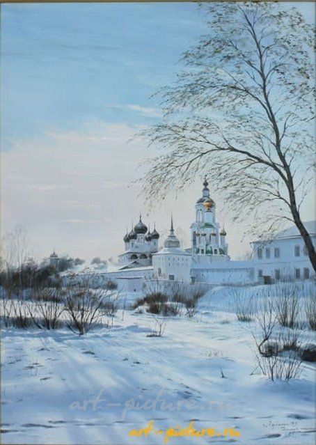 Толгский монастырь масло,холст
