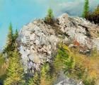 Статуэтка Летом в горах масло,холст