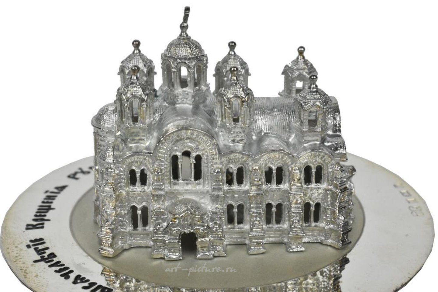 Russian silver , THEO FABERGE CRYSTAL & STERLING EGG, ST. VLADIMIR