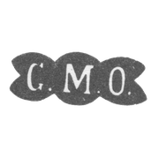 Клеймо мастера Окерблом Густав Магнус - Ленинград - инициалы "G.M.O"