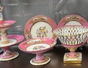 Сервиз десертный “Роза Помпадур. Севр Цветы и птицы” SEVRES СЕВР