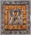 VITA ICON OF ST. NICHOLAS OF MYRA WITH SILVER