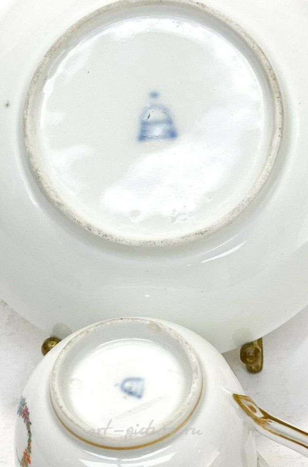 Royal Vienna , Фарфоровая кружка и блюдце Императорской королевской венской фабрики, 1787 год