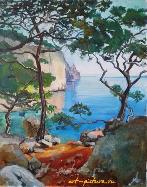 Крымский берег масло холст