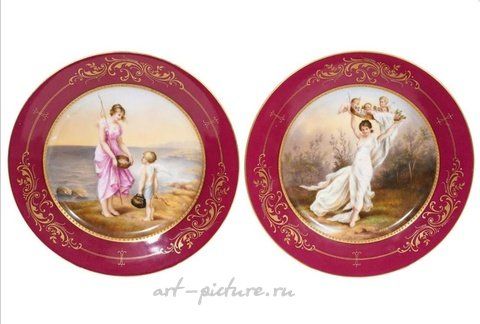 Royal Vienna, Мифологические тарелки Royal Vienna 19 века