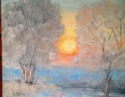 Закат холст,масло 