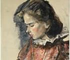 Статуэтка Портрет девушки. бумага,…