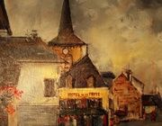 Французский вилляж акрил,холст