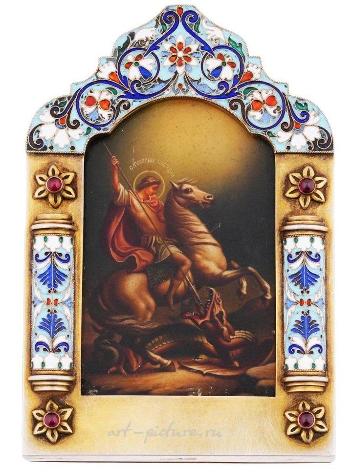 Русское серебро , Русская серебряная и эмалевая икона святого Владимира