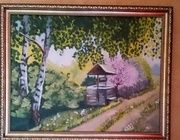 "Колодец" Холст на картоне, масло
