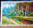 купить Осень в лесу акварель ,бумага 