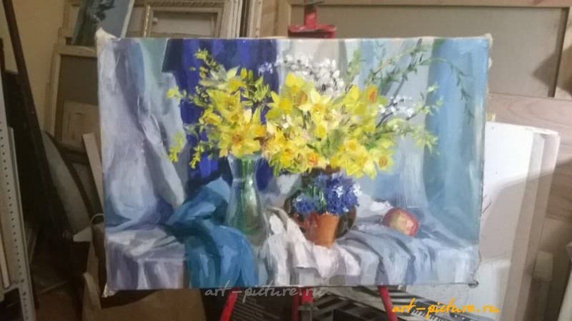 Весна масло, холст
