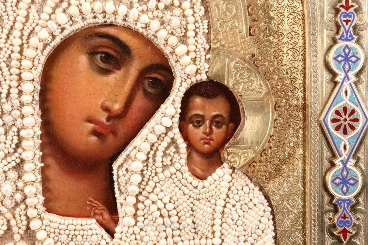 Русское серебро , Русская серебряная и эмалевая икона.