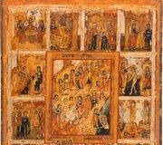 Русская икона крупного размера, XIX век, темпера на дереве
