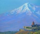 купить «Монастырь Хор Вирап с видом на Арарат» Пастель, бумага. 