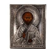 Серебряная икона позднего XIX века