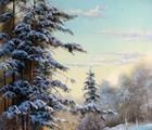 Статуэтка Зимний день масло,холст