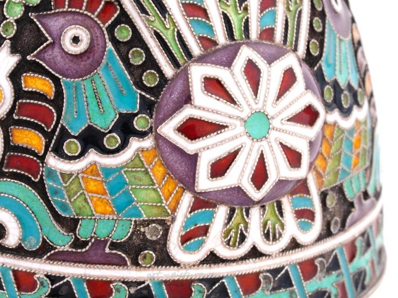 Russian silver , RUSSIAN GILT SILVER ENAMEL AMETHYST EGG CASKET