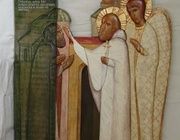 Исцеление ослепшего епископа Художественное панно 
