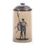 Faience and cast silver beer mug with rower