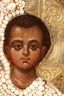 Русская серебряная и эмалевая икона.