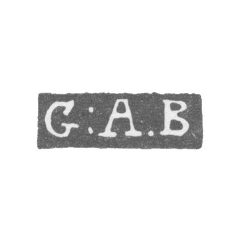 Клеймо мастера Бернстрем Густав Абрам - Ленинград - инициалы "G:A.B"