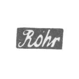 Клеймо мастера Роер Л. (Rohr L.) - Вильно - инициалы "Rohr" - 1807-1837 гг.