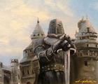 Статуэтка Страж масло, холст на ка…