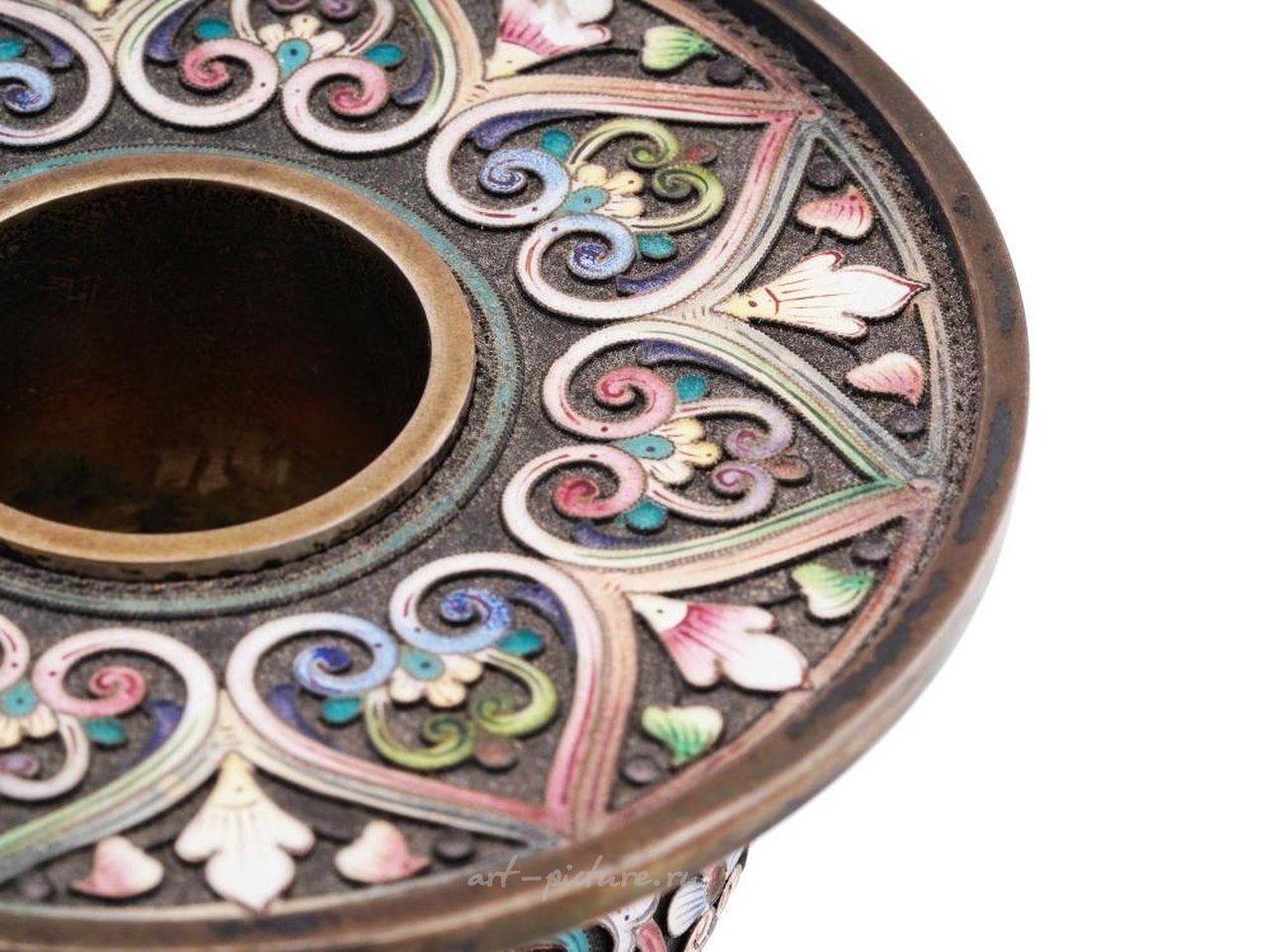 Russian silver , RUSSIAN GILT SILVER CLOISONNE ENAMEL EASTER EGG