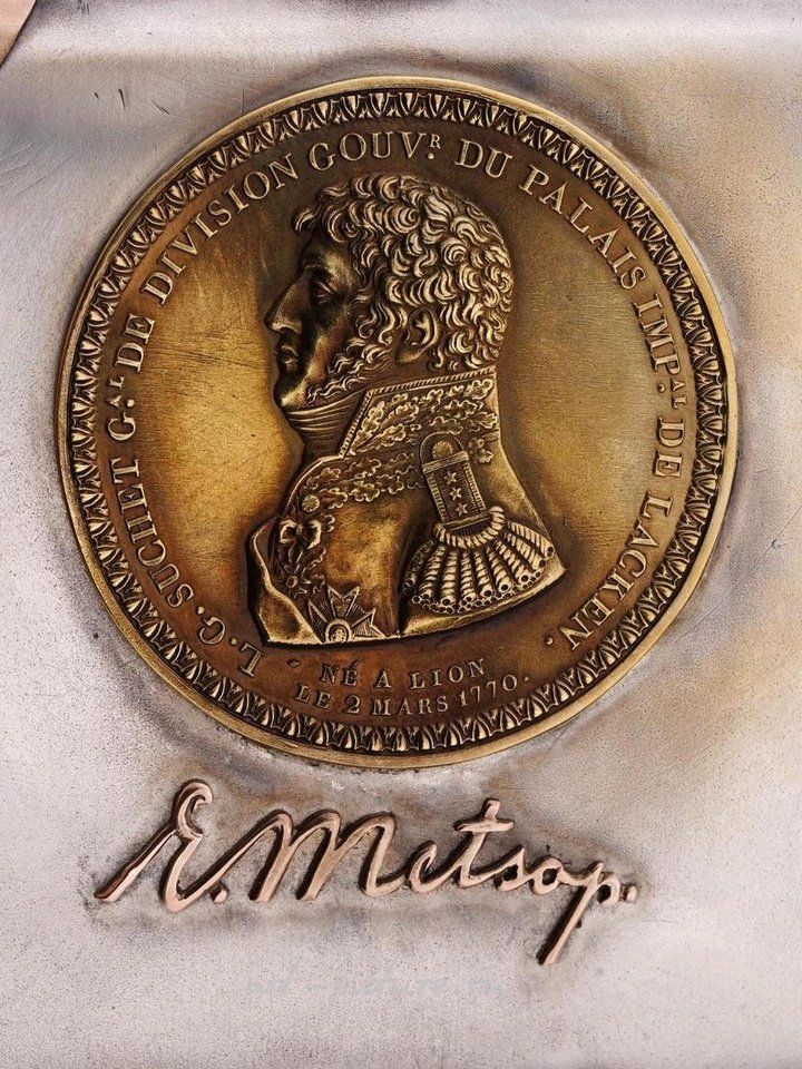 Russian silver , RUSSIAN SILVER AND GOLD CIGARETTE CASE WITH MEDAL