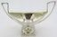 Russian silver boat-shaped salt with two handles, approximately...