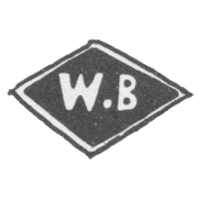 Клеймо неизвестного мастера Минска - инициалы "W.B" - 1892 г.