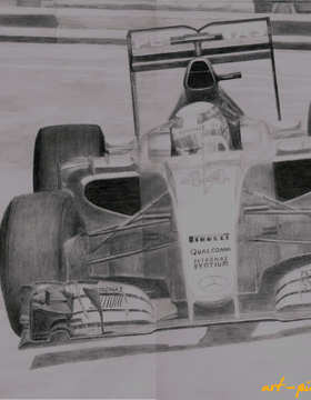 купить Lewis Hamilton графика, бумага